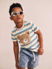 Huxbaby Furry Huxbear College Stripe Multi Tee
