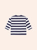 Huxbaby Varsity Hux Stripe Navy/Almond Milk Top