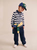 Huxbaby Varsity Hux Navy/Almond Milk Polo