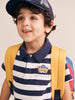 Huxbaby Peekaboo Varsity Hux Navy/Almond Milk Polo