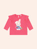 Huxbaby Flower Field Bunny Frill Geranium Top