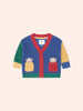 Huxbaby Colour Block Varsity Hux Blue Multi Cardigan