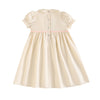 Retrokid Halston Smocked Cream/ Pink Dress