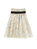 Philosophy Floral Print Off White Midi Skirt With Belt