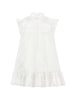 Philosophy Sleeveless Eyelet White Dress With Tie Neck