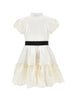 Philosophy Button Down Off White Dress With Embroidery