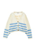 Philosophy Longsleeve Blue Cream Cardigan