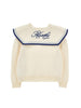 Philosophy Knit Off White Sweater With Sailor Collar