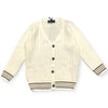 Manuell and Frank Ivory Cable Knitted Crew Neck Sweater