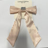 Limited Edition Satin Jeweled Cream Bow FINAL SALE