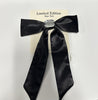 Limited Edition Satin Jeweled Black Bow FINAL SALE