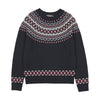 Sweet Threads Aster Navy Blue Crew Sweater