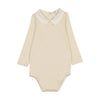 Coco Blanc Cream Peter Pan Thin Ribbed Onesie