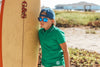 RetroKid Rubber Logo Short Sleeve Bright Green Polo Tee