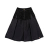 Teen Boss All Black Denim/Ponte Skirt
