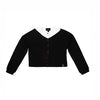 Teen Boss Shirt with attached Cardigan -Black