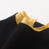 Ba & Na Girls Cotton Black Maxi Dress with Yellow Trim