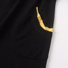 Ba & Na Girls Cotton Black Maxi Dress with Yellow Trim