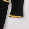 Ba & Na Girls Cotton Black Maxi Dress with Yellow Trim