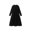 Ba & Na Girls Cotton Black Maxi Dress with Yellow Trim