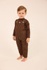 Little Parni Mockneck Brown Onesie K713