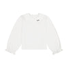 PREORDER Retrokid White Longsleeve Cotton Embroidered Collar Dressy Tshirt FINAL SALE