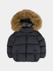 Colmar Baby Black Jacket with Synthetic Detacheable Edge Hood