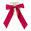 Limited Edition Satin Jeweled Fuschia Bow FINAL SALE