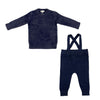 Mann Lionel Navy Baby Lionel Suspenders + Kenzo Mohair Sweater SET