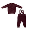 Mann Plum Baby Lionel Suspenders + Kenzo Mohair Sweater SET