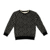 Luis Geometric Black w Cream Windsor Sweater