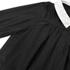 Little Parni Collar Taffeta Black Dress K453