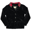 Mini Nod Black/Red Velvet Boys Blazer