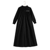 Retrokid Isla Maxi Velvet Ribbed Black Dress.