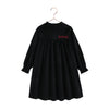 Retrokid Isla Short Velvet Ribbed Black Dress.