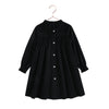 Retrokid Isla Short Velvet Ribbed Black Dress.