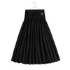 Retrokid Isla Velvet Ribbed Maxi Black Skirt.