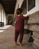Retrokid Isla Soft Sweater Baby Burgundy Romper.