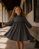 Retrokid Isla Short Soft Sweater Heather Gray Dress.