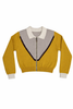 Cottier Delilah Knit Zip Up Mustard Sweater.