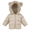 Bomboogie Hooded Baby Down Crystal Grey Coat With Ears