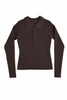 Soir Lyla Collared Chocolate Sweater.