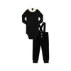 Little Parni Baby Velour Black Overall + Logo Turtleneck Set K449