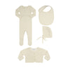 Little Parni Baby Ivory Stretchy with Velour Cardigan K458 GIFT BOX! FINAL SALE