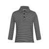 Little Parni Boys Black/Ivory Stripe Collar T-shirt K471