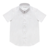 Little Parni Boys Short Sleeve White Logo White Shirt K524