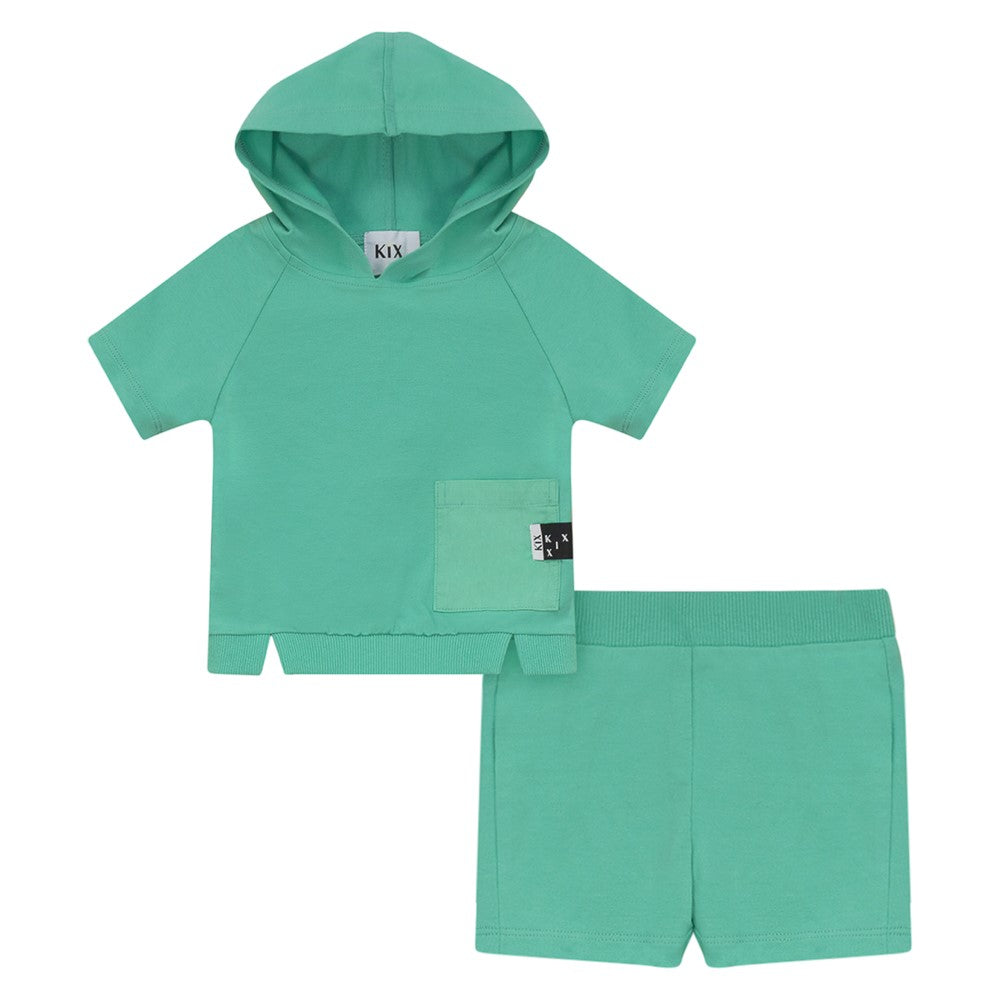 Little Parni  Heartlock Neon Cuff Stretchy & Beanie PJ86 Black/Green