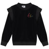 Kix Rib Edge Velour Black Top