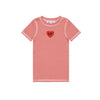 Little Parni Striped Short Sleeves Coral/Pink Tshirt K621