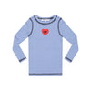 Little Parni Striped Long Sleeves Royal Blue/White Tshirt K622